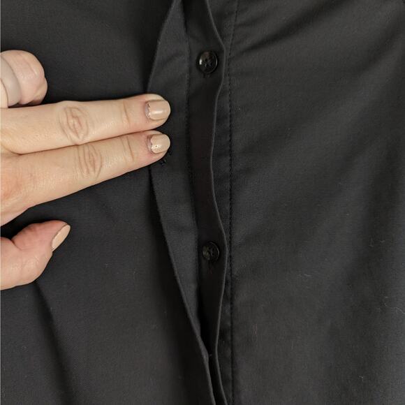 Kit and‎ Ace Black All Buttoned Up Boyfriend Fit Shirt Dress Size 4 - Picture 5 of 12